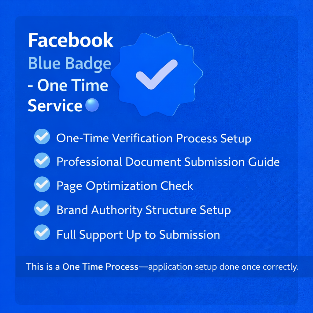 đĩ Facebook Page Blue Badge Verification Service